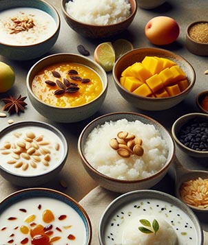 Varios tipos de arroz con leche